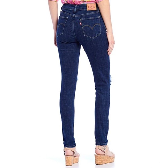 Levi's® 711 Destructed Mid Rise Skinny Jeans - Picture 9 of 9